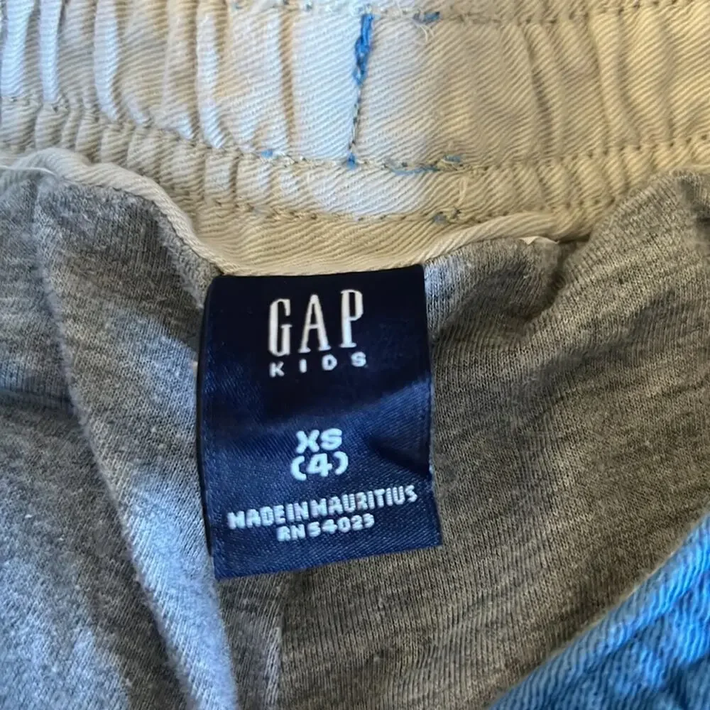 Gap Kids Boys Size 4 Blue Lined Convertible Pants Pull On Pockets